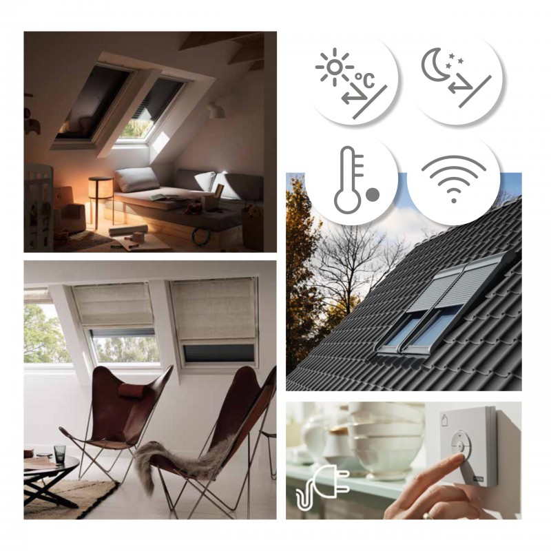 Roleta elektryczna Velux SML Akcesoria do okien dachowych dachowe